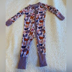 Little Sleepies Butterfly Limited edition zippy sleeper. size 3/6 months bamboo